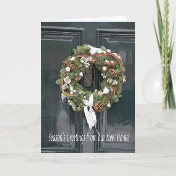 Season's Greetings From New Home Holiday Card by studioportosabbia at Zazzle