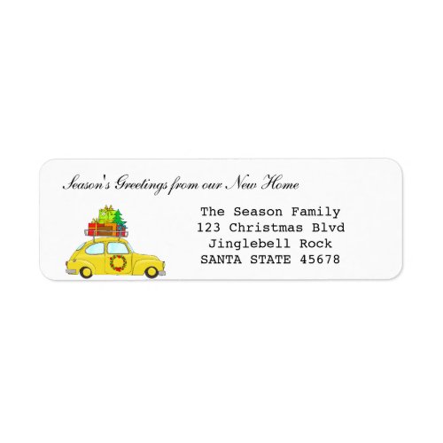 Seasons Greetings from new home label