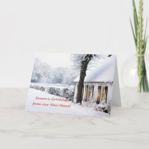 Season's Greetings from our new home - new address Holiday Card