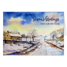 Seasons Greetings from Our New Home Wintery Lane