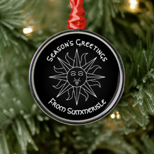 Season's Greetings from Summerisle Folk Horror Metal Ornament