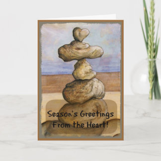 Season's Greetings From the Heart * Coastal Holiday Card