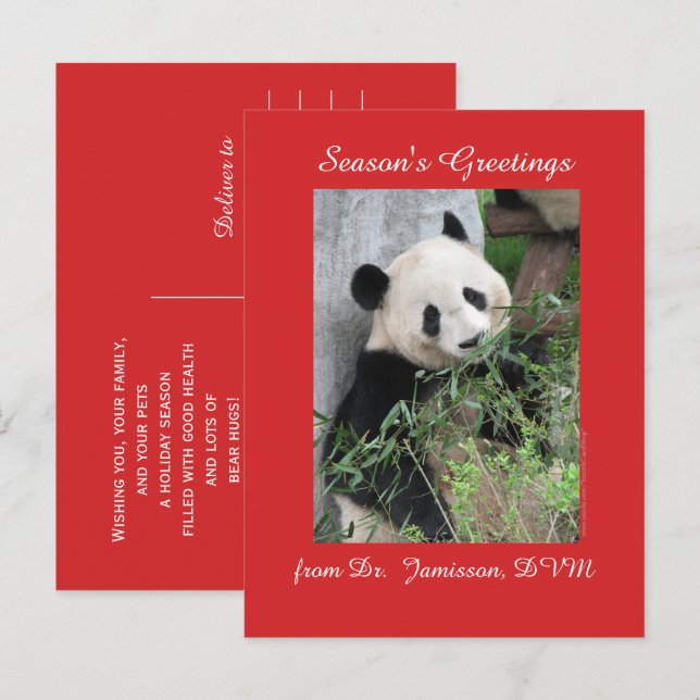 Seasons Greetings from Vet, Veterinarian, Postcard (Front/Back)