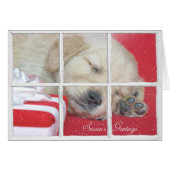 Season's Greetings-golden retriever pup (Front Horizontal)