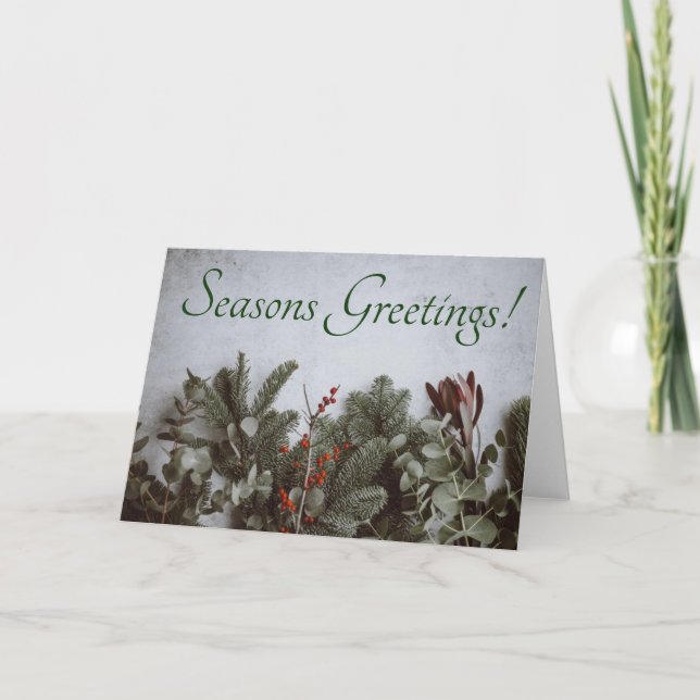 Seasons Greetings Holiday Card (Front)