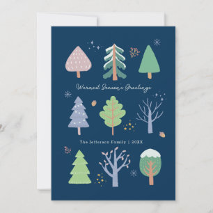 Season's Greetings Holiday Christmas Card