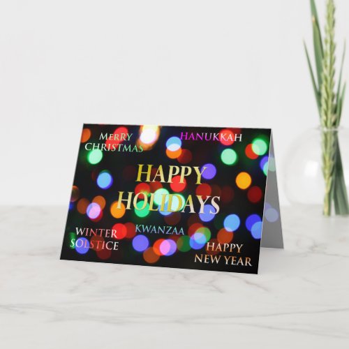 Seasons Greetings Holiday Greeting Card