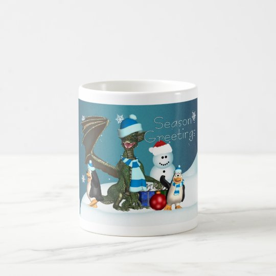 Season's Greetings, Holiday Mug With Dragon