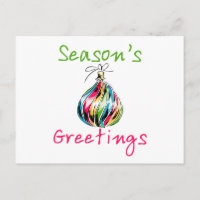 Season's Greetings Holiday Postcard