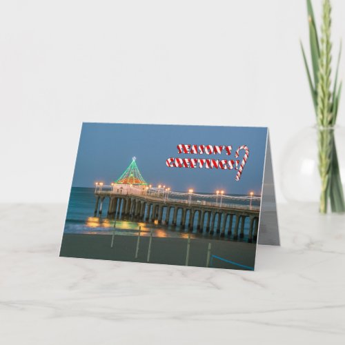 Seasons Greetings in Manhattan Beach CA Holiday Card