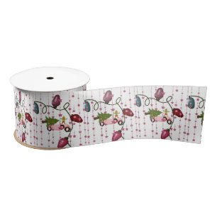 Seasons Greetings, Joy Merry Christmas Tree Ribbon