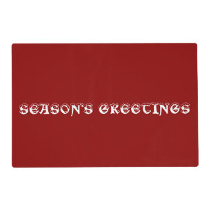 Season's Greetings Laminated Placemat
