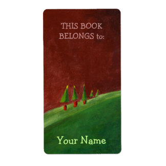 Season's Greetings Landscape Bookplate Label