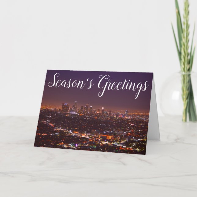 Season's Greetings Los Angeles Holiday Card (Front)