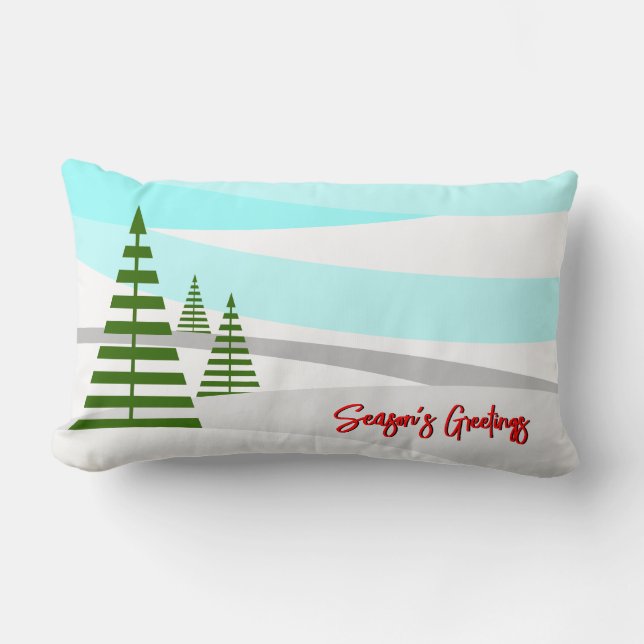 Season's Greetings Lumbar Pillow (Front)