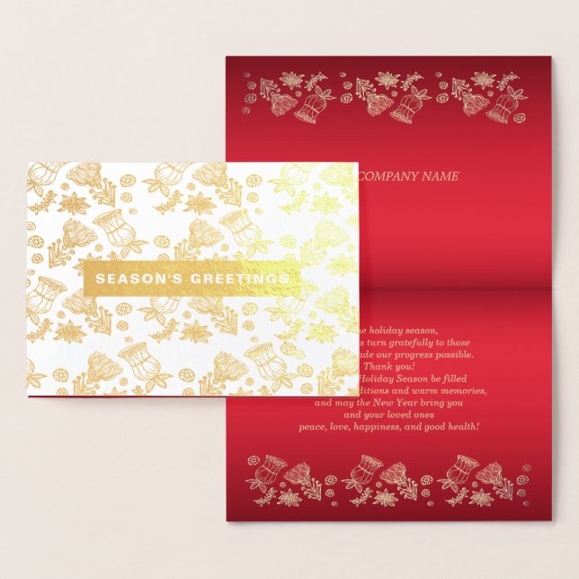 Season's Greetings. Luxury Holiday Corporate Cards (Display)