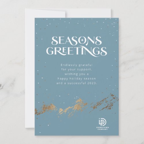 Seasons Greetings Mountain Business Holiday Card