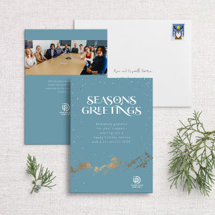 Seasons Greetings Mountain Business Holiday Card
