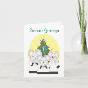 season's greetings mouse choir holiday card