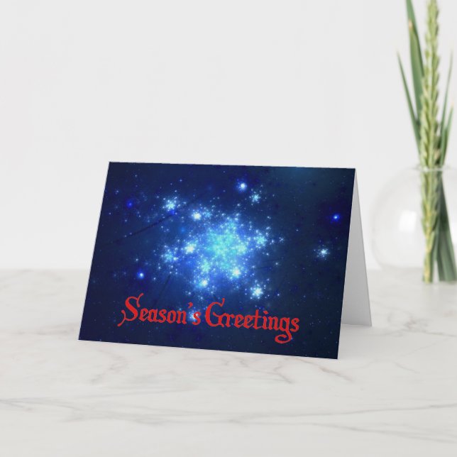 Season's Greetings - Night Sky Holiday Card (Front)