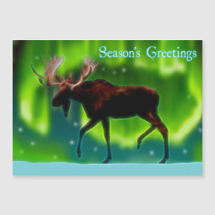 Season's Greetings - Northern Lights Moose