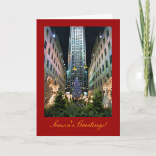 Season's Greetings: NYC Rockefeller Center Tree A1 Holiday Card