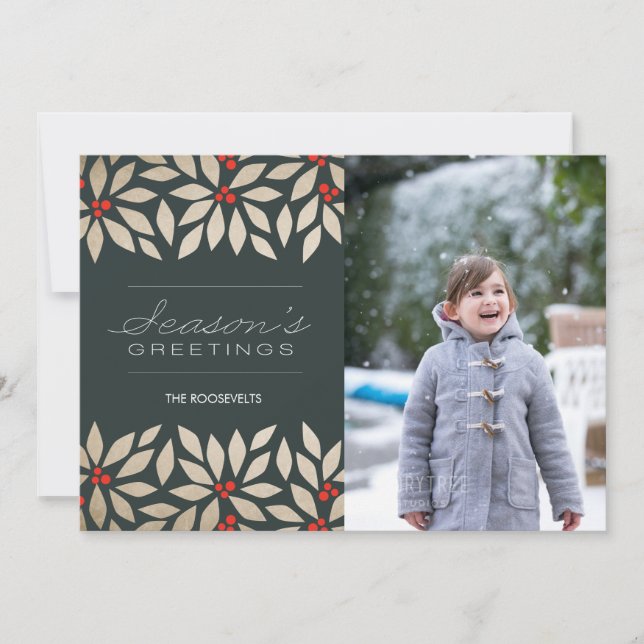 Season's Greetings Paper Holiday Card (Front)