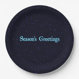 Season's Greetings Paper Plates