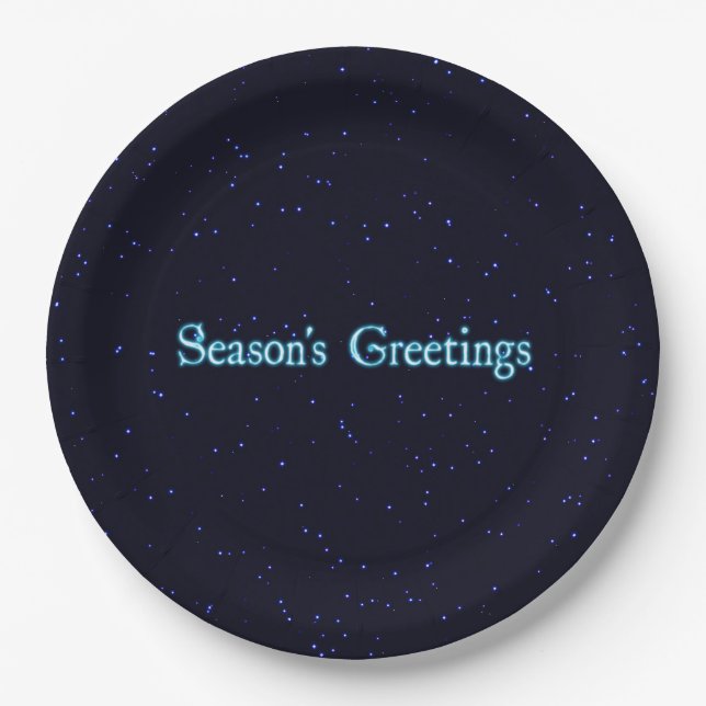 Season's Greetings Paper Plates (Front)