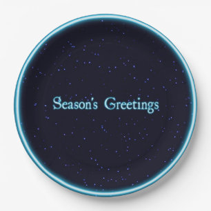 Season's Greetings Paper Plates