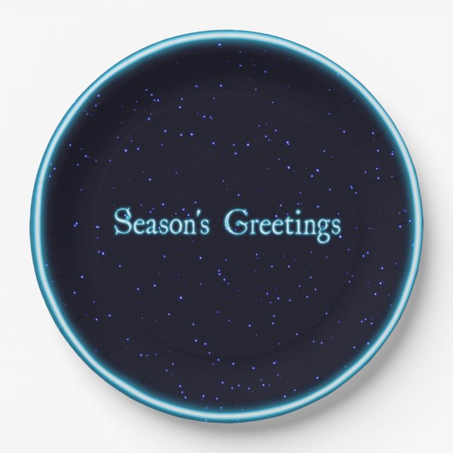 Season's Greetings Paper Plates (Front)
