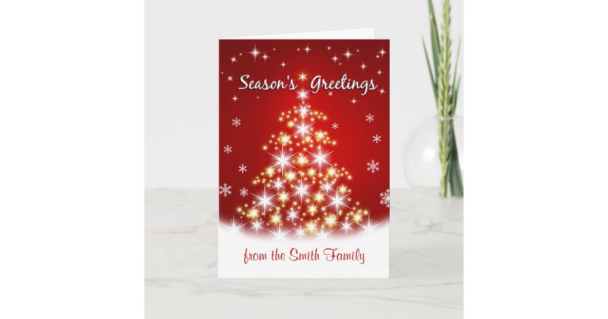 Season's Greetings - Personalized Christmas Cards | Zazzle.com