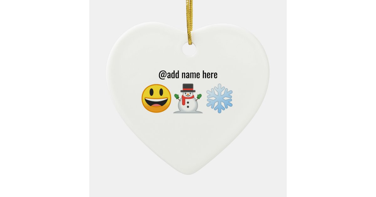 Season's Greetings Personalized Emoji Ornament Zazzle