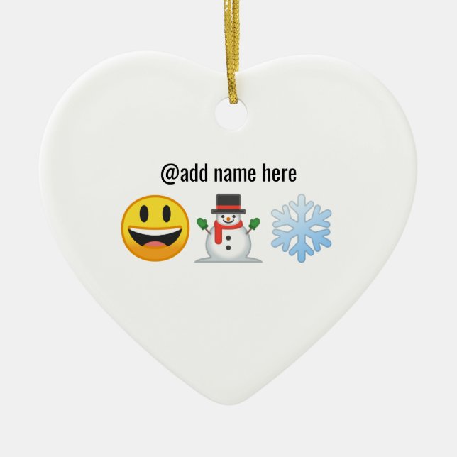 Season's Greetings | Personalized Emoji Ornament (Front)