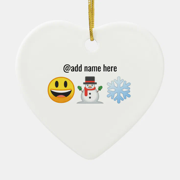 Season's Greetings Personalized Emoji Ornament Zazzle