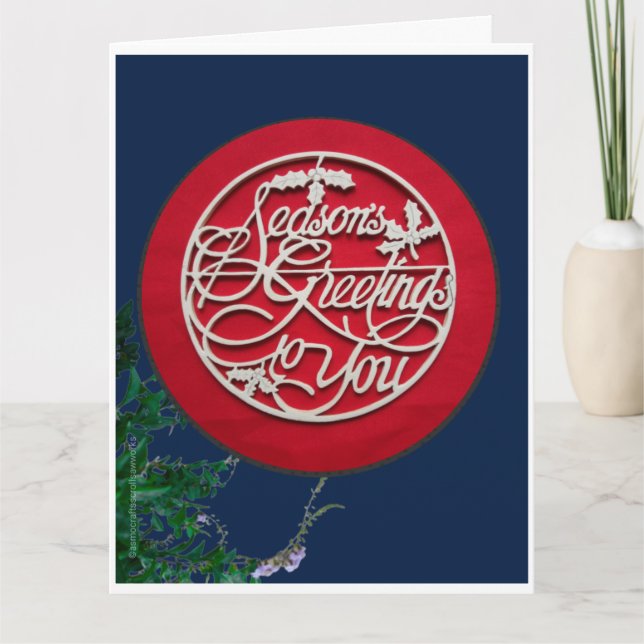 Season's Greetings (Personalized)  Letterpress Thank You Card (Front)