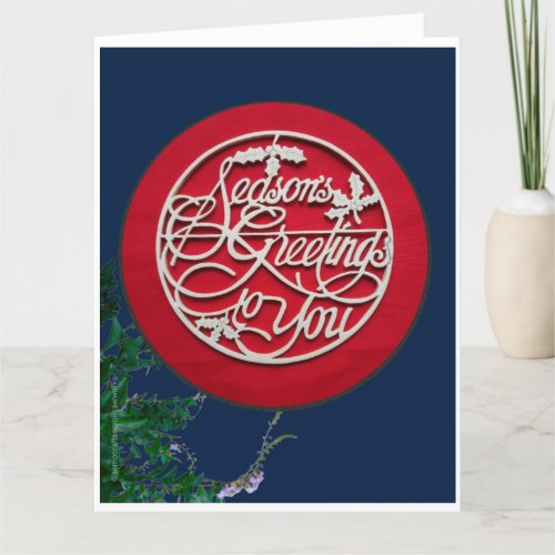Seasons Greetings Personalized  Thank You Card