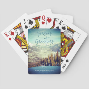 Seasons Greetings Photo Custom-Branded Poker Cards