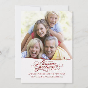Season's Greetings Photo Holiday Card