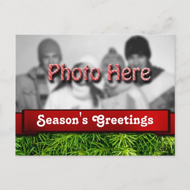Season's Greetings Photo Template Christmas (Front)
