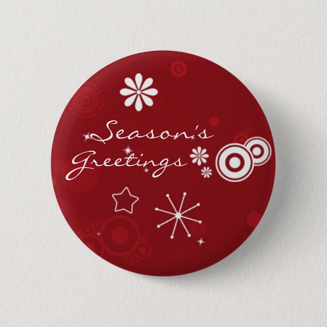 Season's Greetings Pinback Button (Front)