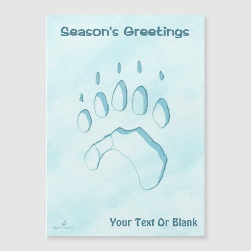 Seasons Greetings _ Polar Bear Paw Print