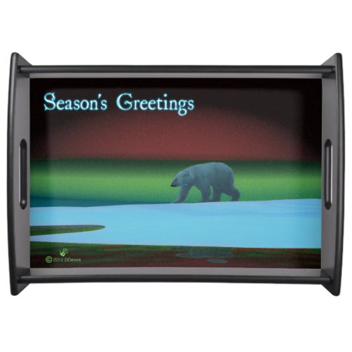 Seasons Greetings _ Polar Lights Polar Bear Serving Tray