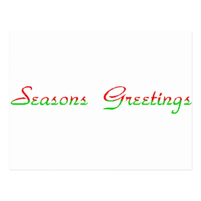 Seasons Greetings Postcards