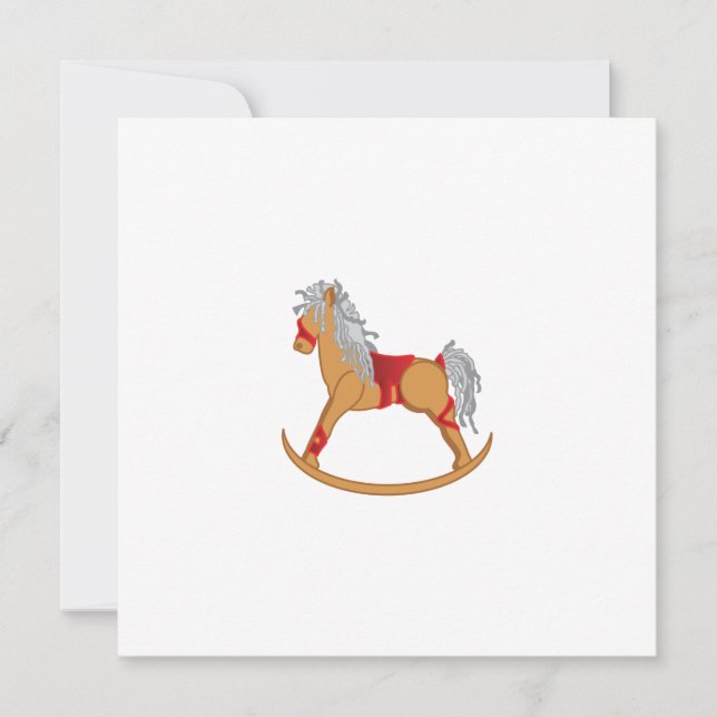 Seasons Greetings: Rocking Horse Invitations (Front)