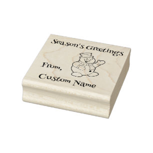 Season's Greetings Rubber Stamp