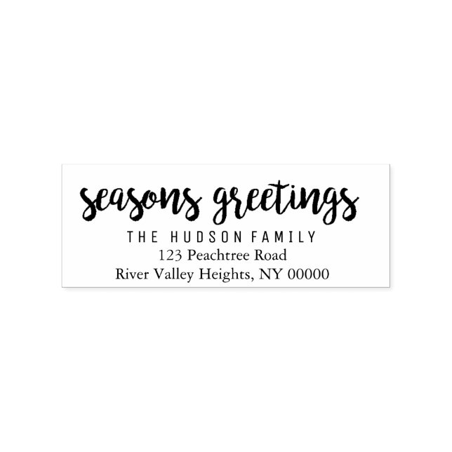 Seasons Greetings Rubber Stamp (Imprint)