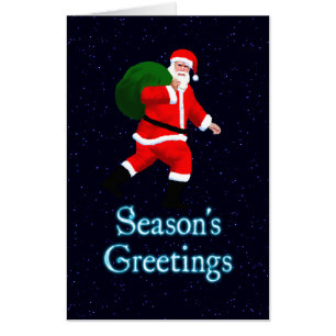 Season's Greetings - Santa Claus Card