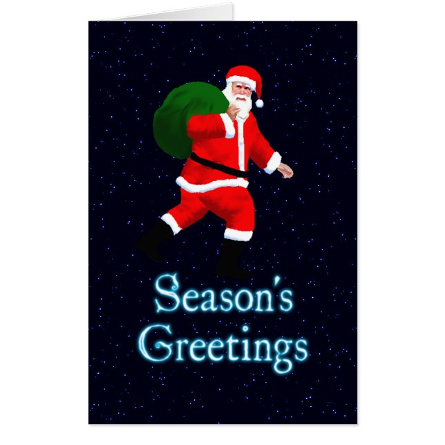 Season's Greetings - Santa Claus Card (Front)