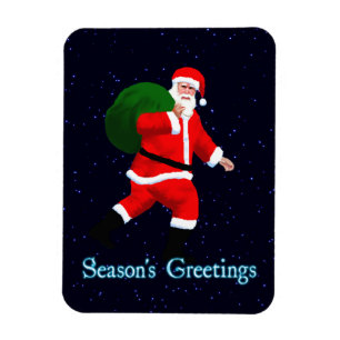 Season's Greetings - Santa Claus Magnet